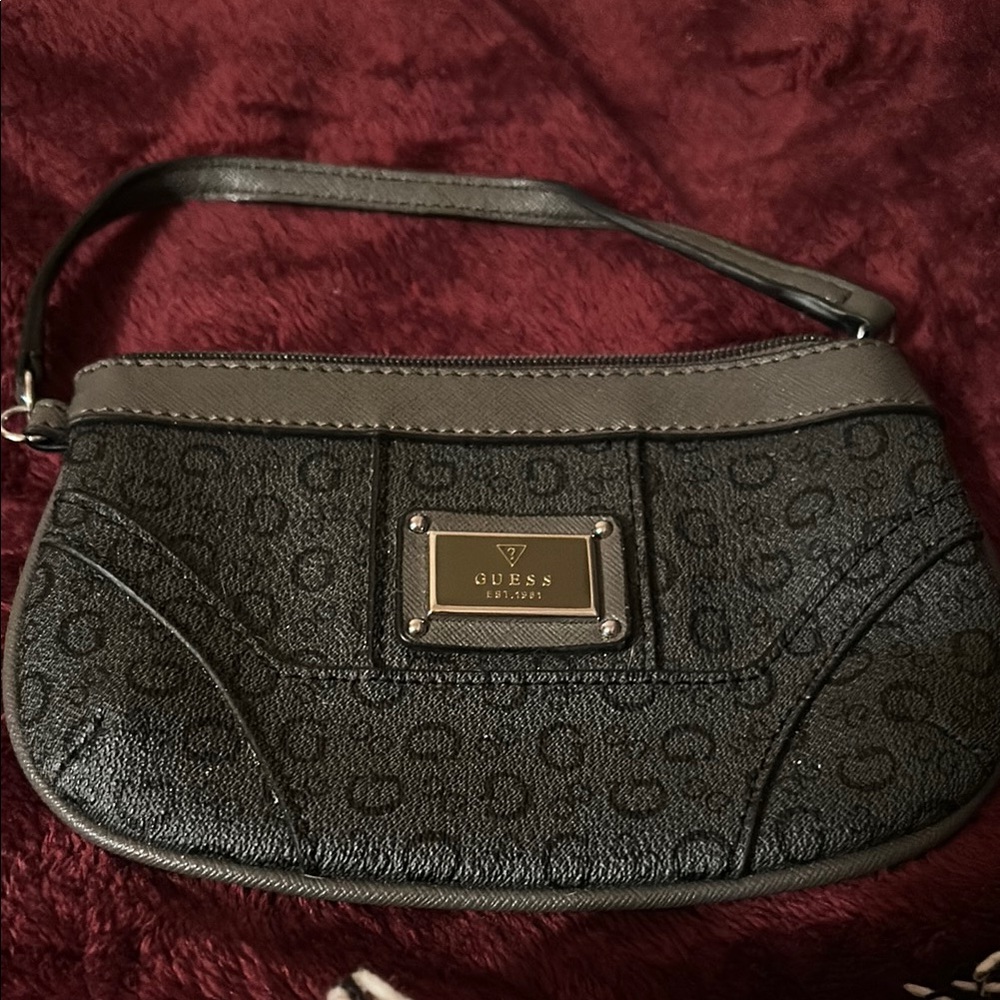 Guess Black Wristlet Bag